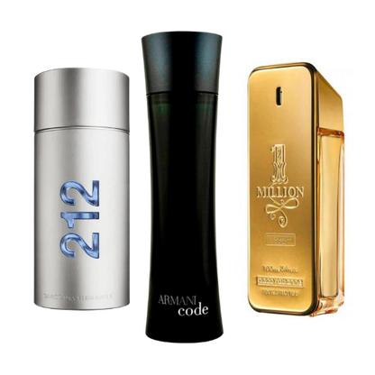 Комплект от 3 парфюма 212 Men NYC, Paco Rabanne One Milion, Armani Code Homme 100ml
