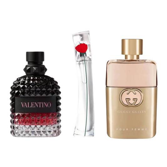 Комплект от 3 парфюма 3 Gucci Guilt, Valentini Intense, Flower Kenzo 100ml